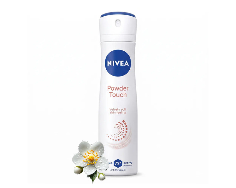 اسپری ضد تعریق زنانه نیوآ مدل powder touch حجم 150 میلی لیتر