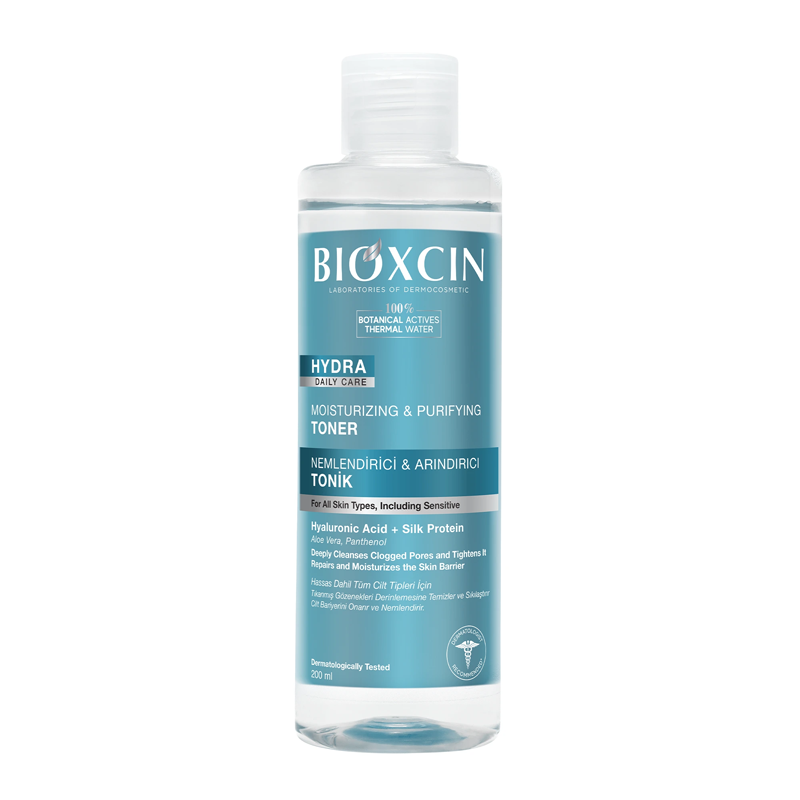 تونر آبرسان و پاک کننده بیوکسین Bioxcin سری Hydra انواع پوست حجم 200 میل