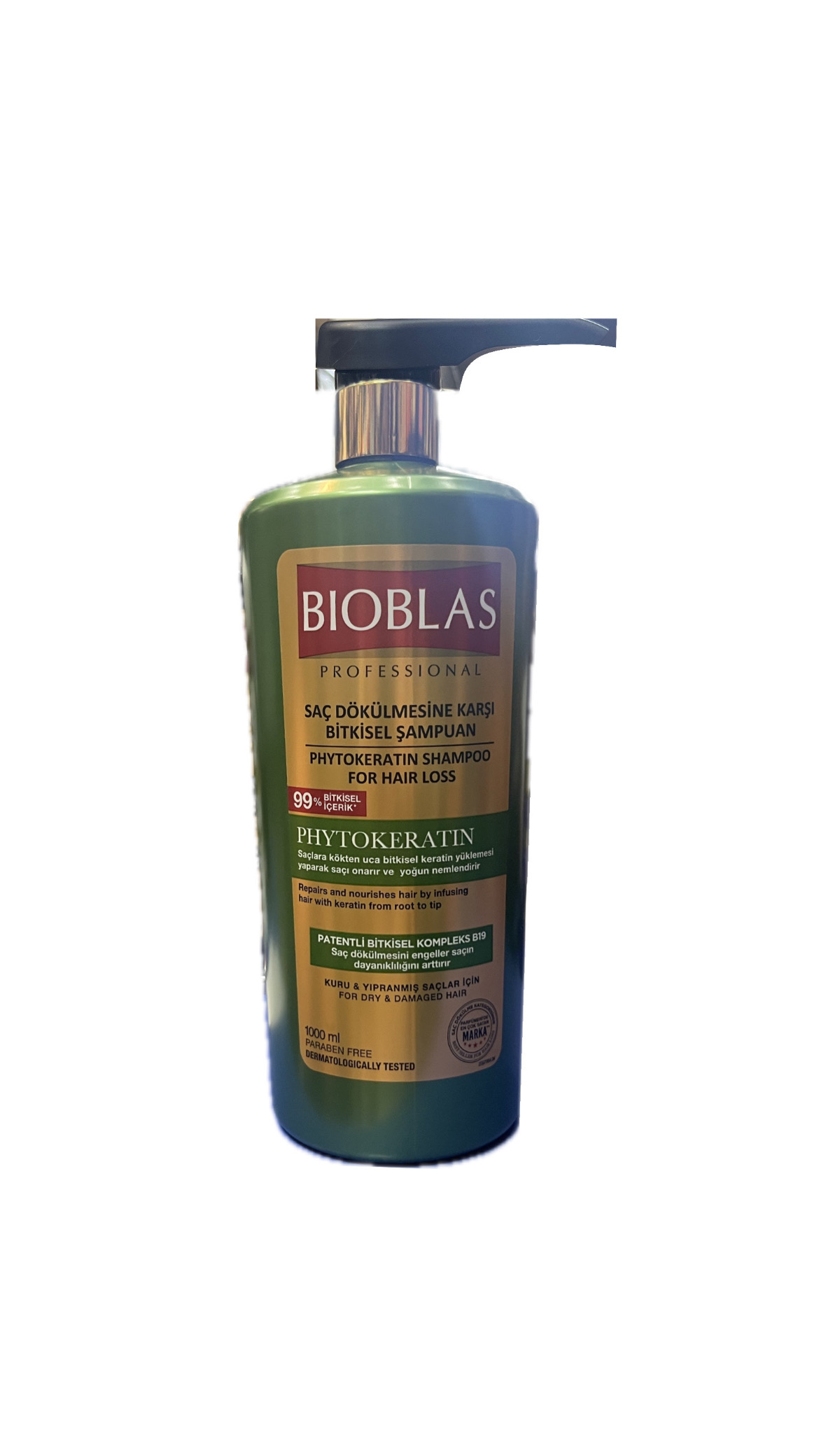 شامپو بیوبلاس فیتوکراتین PHYTOKERATIN ضد ریزش مو حجم 1000 میل