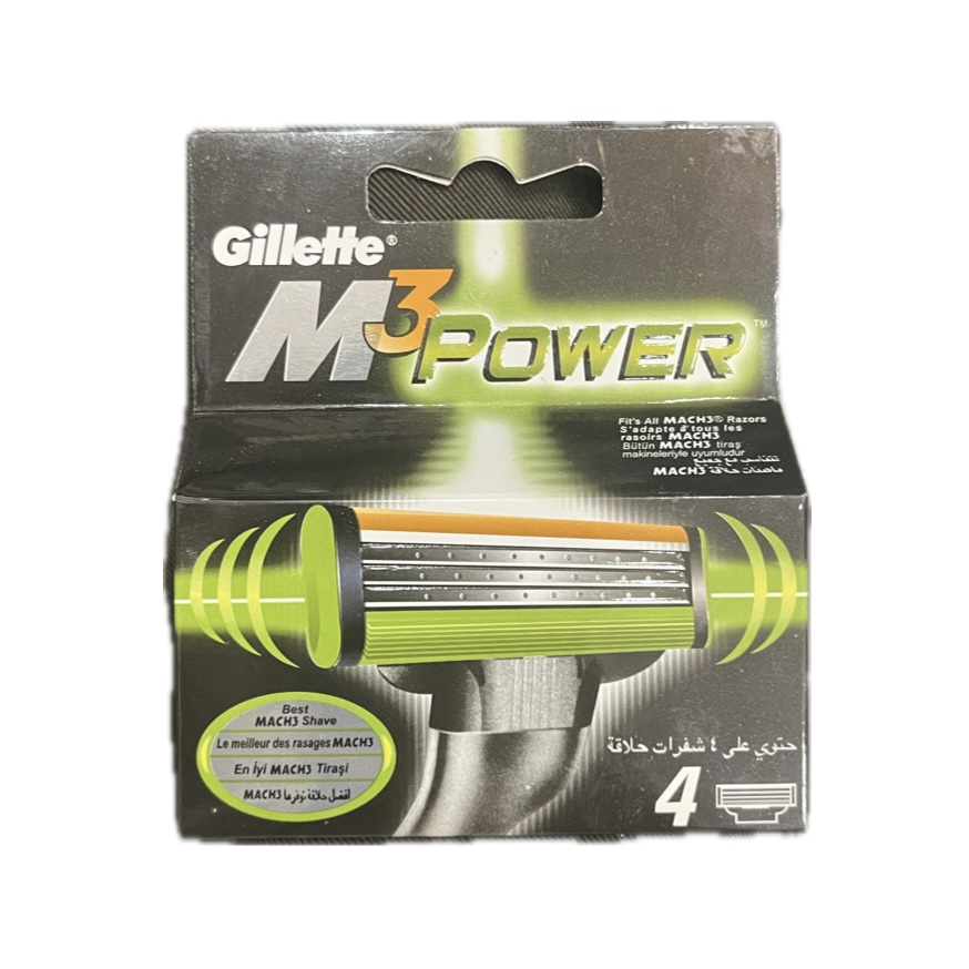 تیغ یدک ژیلت برند Gillette مدل Mach3 Power بسته ۴ عددی