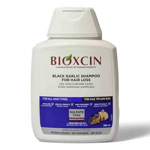 شامپو بیوکسین BIOXCIN حاوی سیر سیاه حجم 300 میل
