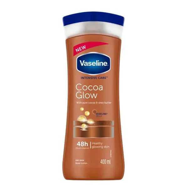 لوسیون بدن وازلین مدل Cocoa Glow حجم 400 میلی‌لیتر