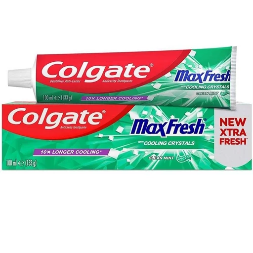 خمیر دندان کولگیت مدل Max Fresh Clean Mint (سبز) حجم۱۰۰ میلی لیتر