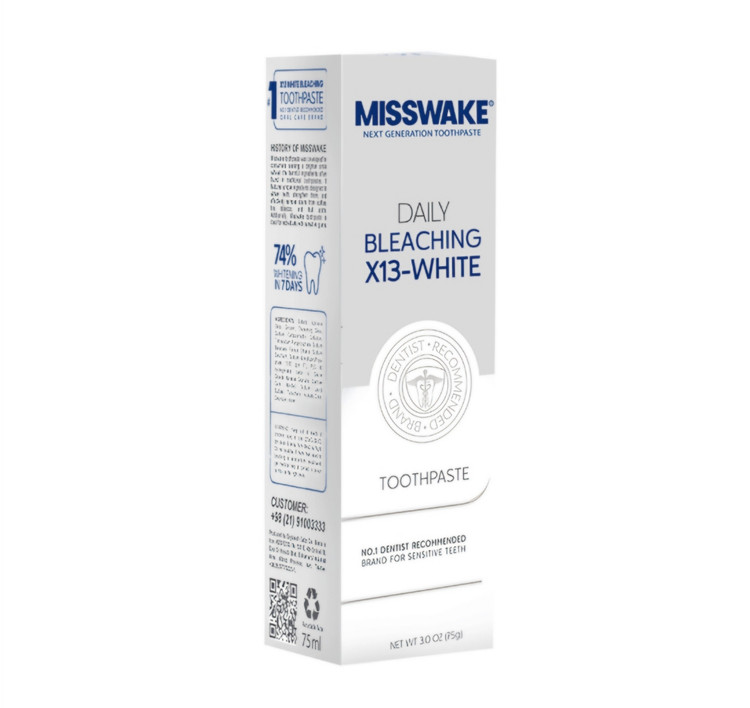 خمیر دندان سفید کننده میسویک daily bleaching حجم ۷۵ میلی لیتر