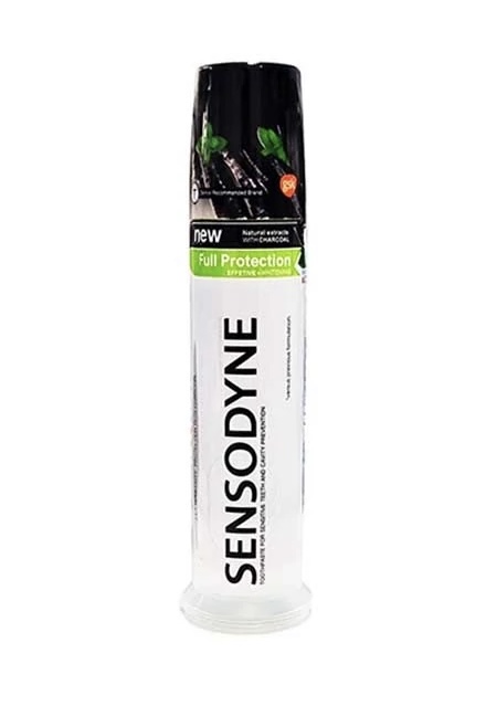 خمیر دندان پمپی سنسوداین SENSODYNE ضد جرم و حاوی زغال فعال حجم 100 میل