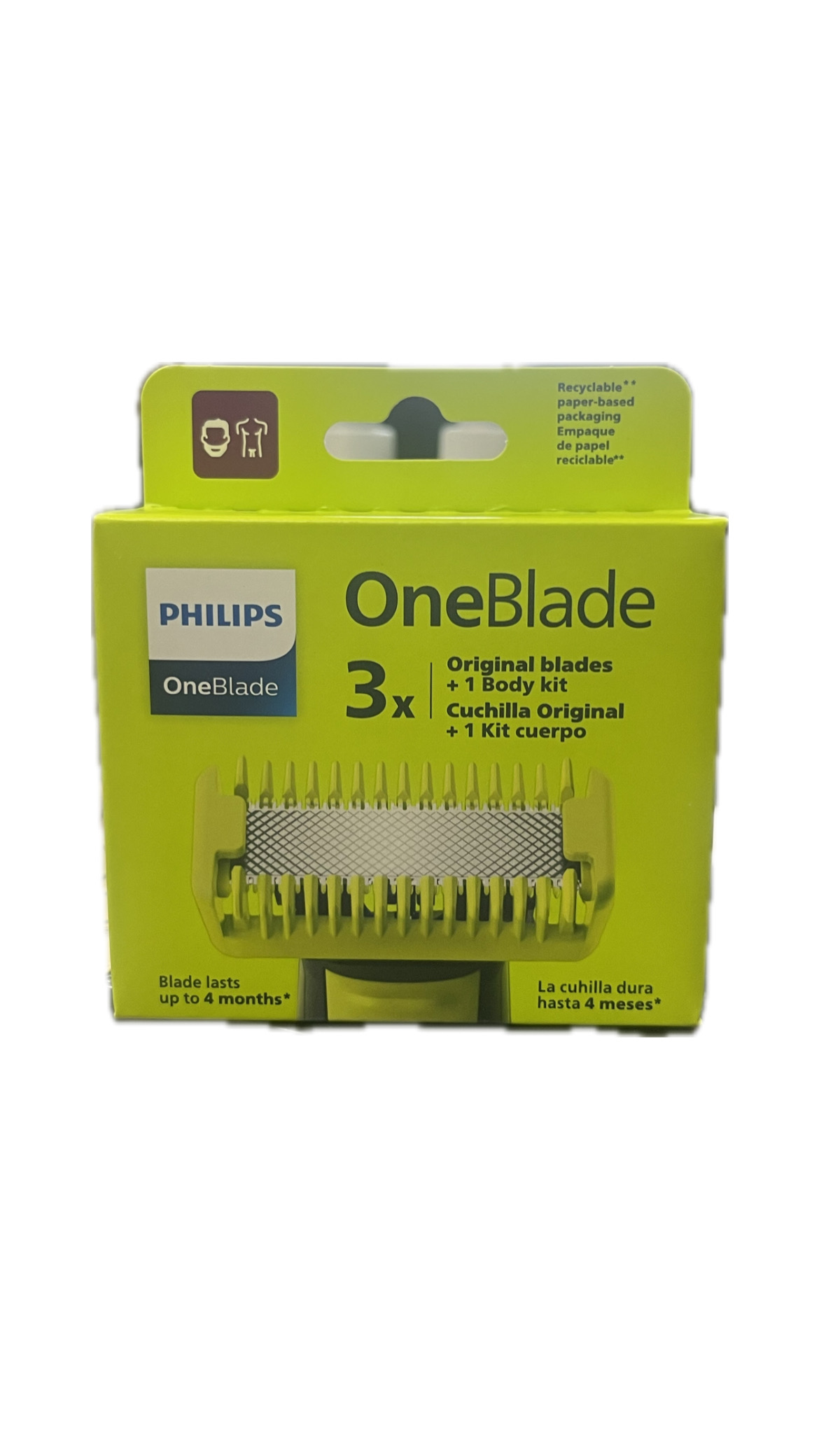 تیغ یدک فیلیپس مدل QP630 قابل استفاده برای دستگاه‌های QP و One Blade، بسته 3 عددی